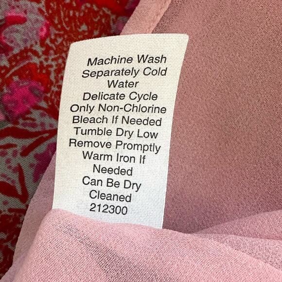 CAbi Jubilee Pink Orange Gray Paisley Scoop Neck Sleeveless Blouse Top Small - Picture 10 of 12